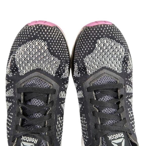 Reebok Shoes Womens 6 Athletic Trainer Running Print Smooth Clip UltraKnit Black - Picture 7 of 13
